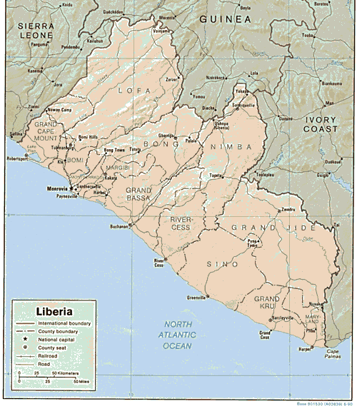 Liberia Surf Trip Destination Map
