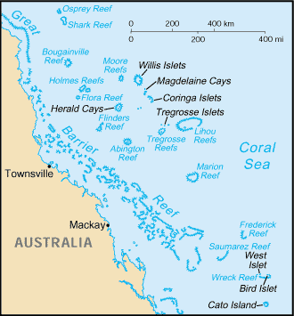 Coral Sea Islands Map