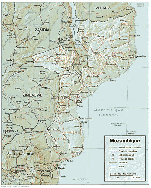 Mozambique Surf Trip Destinations Map