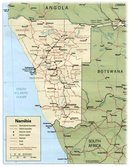 Namibia Surf Trip Destinations Map