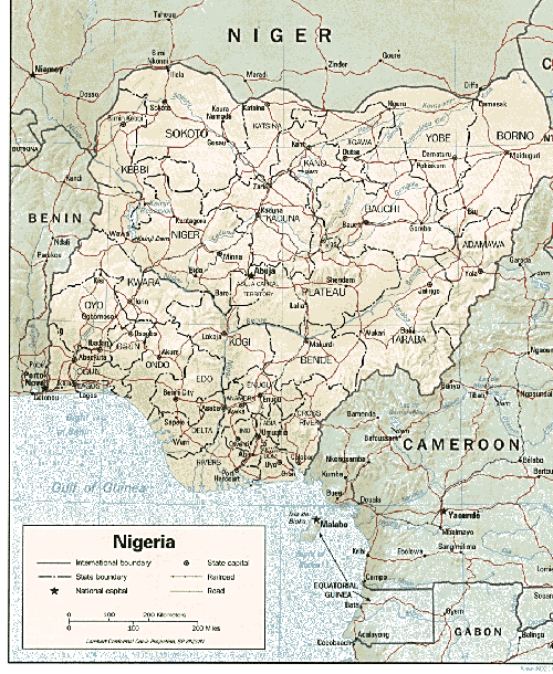 Nigeria Surf Trip Destinations Map