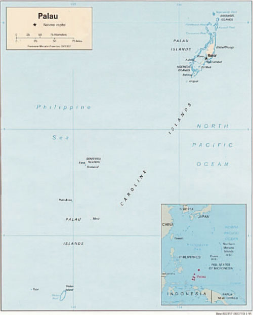 Palau Islands Map