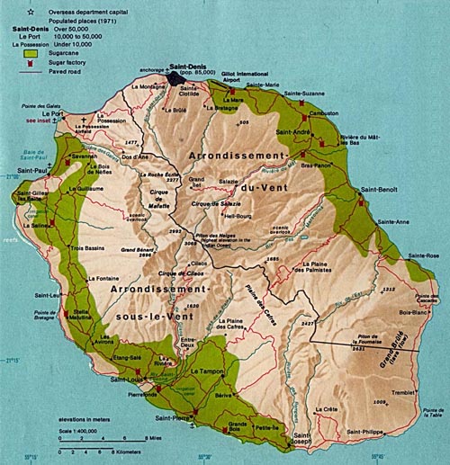 Reunion Island Map