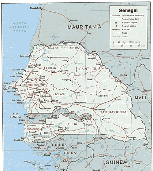 Senegal Surf Trip Destinations Map