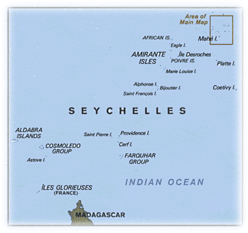 Seychelles Surf Trip Map