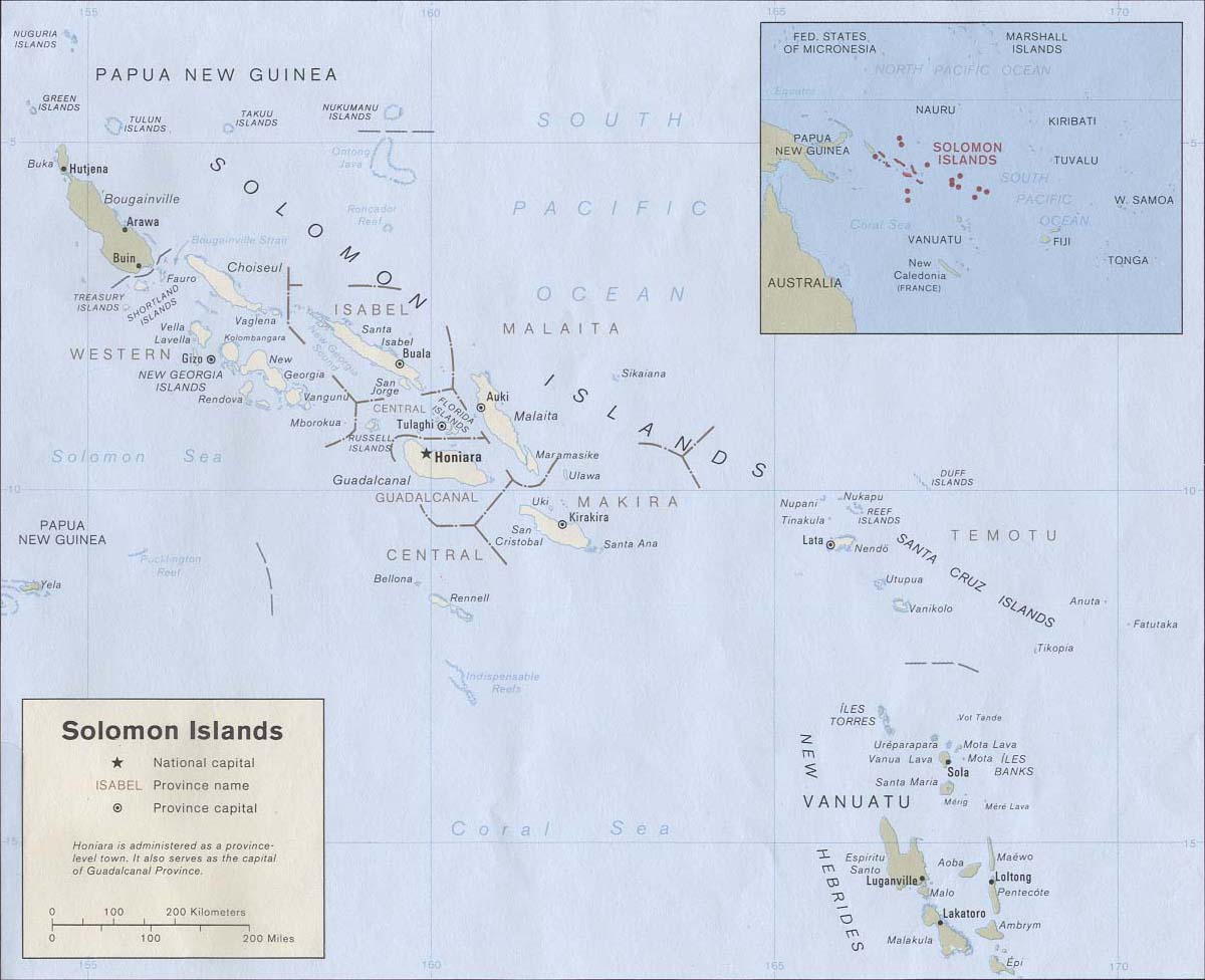 Soloman Islands Map